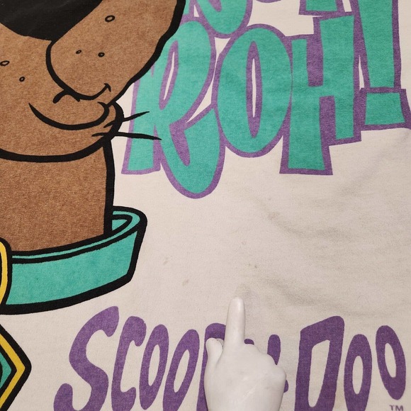 VTG Y2K Scooby-Doo Adult OSFA One Size Cartoon Graphic Long Tee T Shirt READ - Picture 9 of 11
